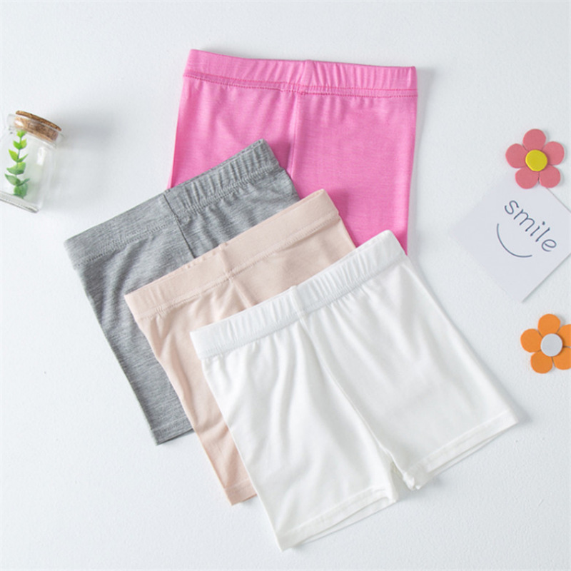 2023 Summer New Style Children's Shorts Modal Three-Point Pants Leggings Girls Anti-Exposure Solid Color Safety Pants