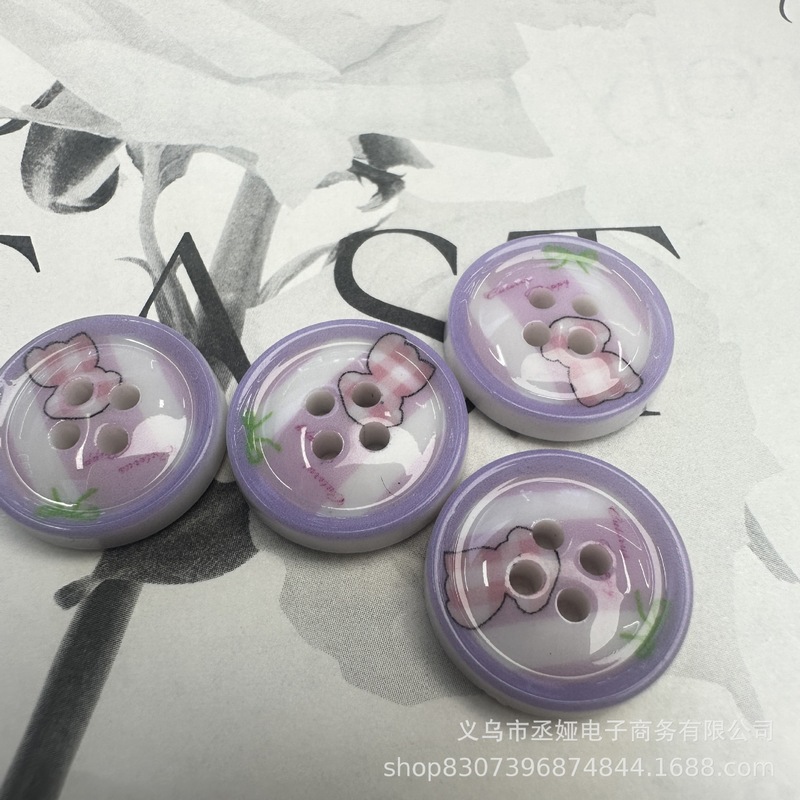 卸売かわいいラウンド漫画四つ目ボタン diy セーター手作りイラスト愛リンゴジュエリーヘアアクセサリーボタン|undefined