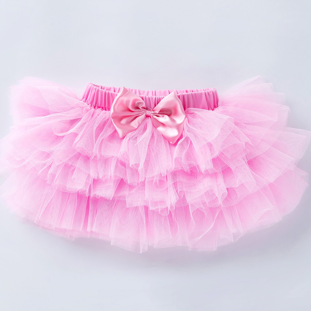 Bebé vestido de verano de dos colores sólidos vestido de seis capas 0 - 2 años vestido de bebé vestido de princesa al por mayor