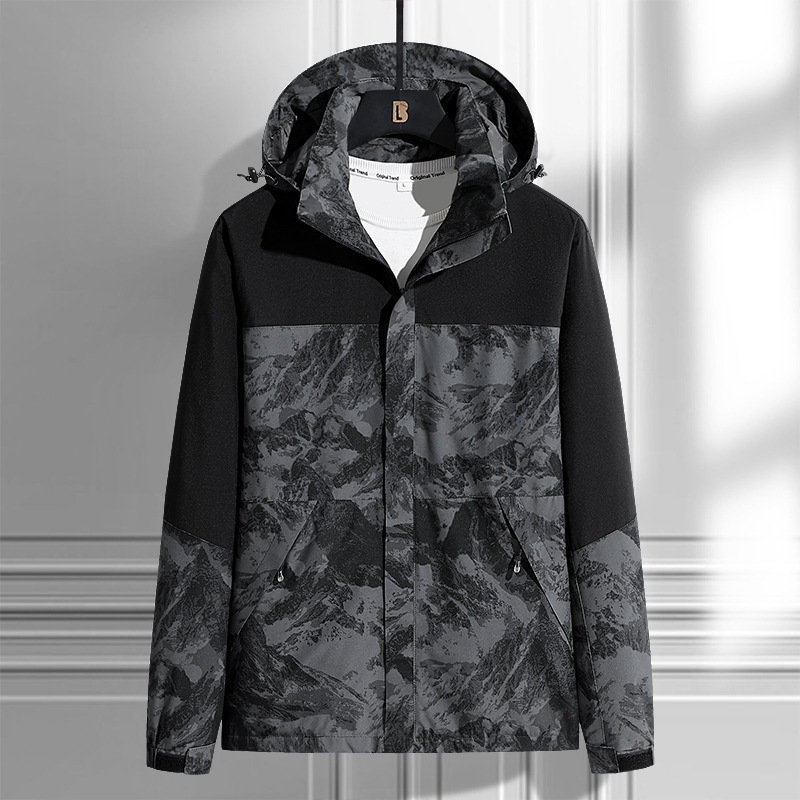 Shake rápido para la versión americana de la chaqueta de asalto para hombres y mujeres parejas abrigo casual otoño y invierno nueva chaqueta con capuz suelta marca de moda para hombres