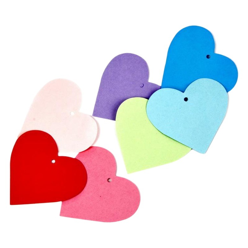 Papel engrosado, pieza festiva de corazón, decoración de boda, tarjeta de deseos, nota adhesiva, colgante de globo para cama