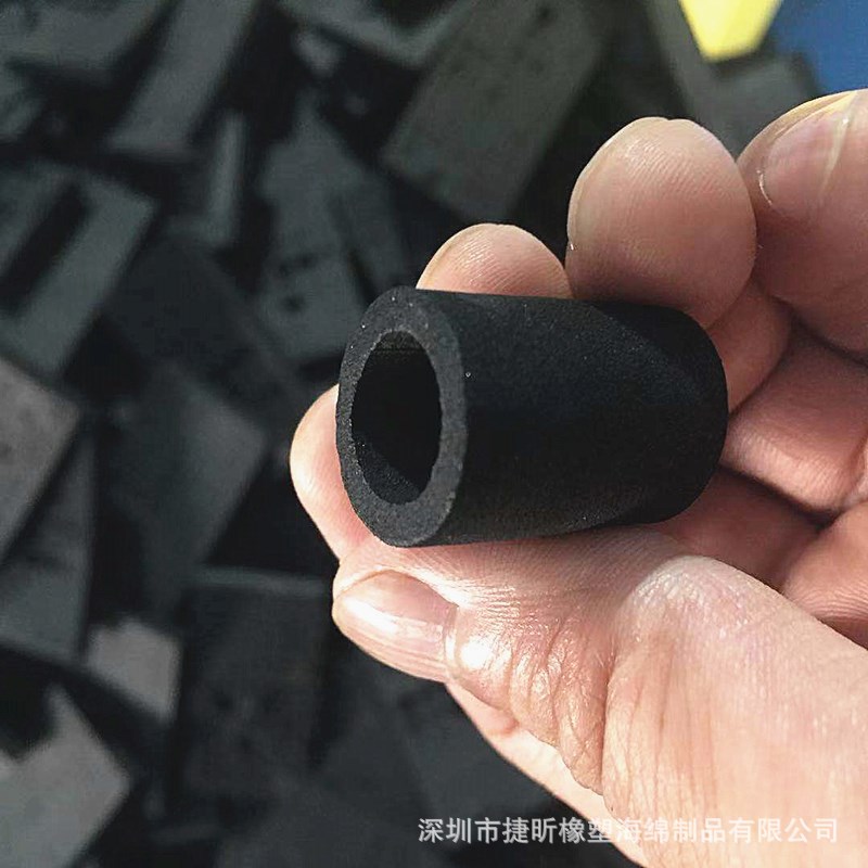 捷昕批发EVA海绵棒空心 减震吸音填充棉套 高密度黑色护套异形管