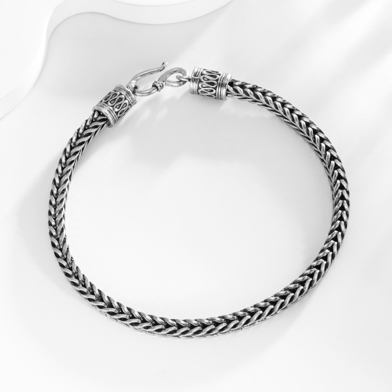 Titanium Steel Material Retro Simple Style Solid Color Titanium Steel Men's Chain Necklace Necklace Men Chain Necklaces