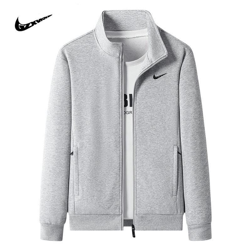 Men's Autumn New Cotton Cardigan Stand-Up Collar Sweatshirt, Simple and Versatile, Sporty and Casual, High-Quality Autumn Wear Men's Autumn New Cotton Cardigan Stand-Up Collar Sweatshirt, Simple and Versatile, Sporty and Casual, High-Quality Autumn Wear