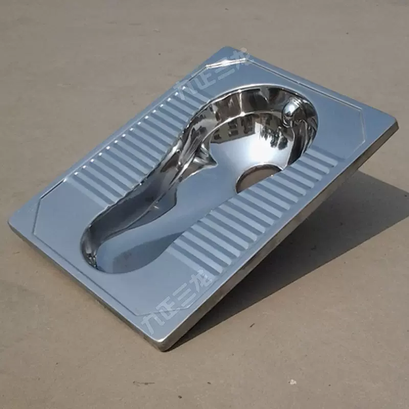 304不锈钢蹲便器一体后冲后排医院学校工程改造白钢便池医院工程