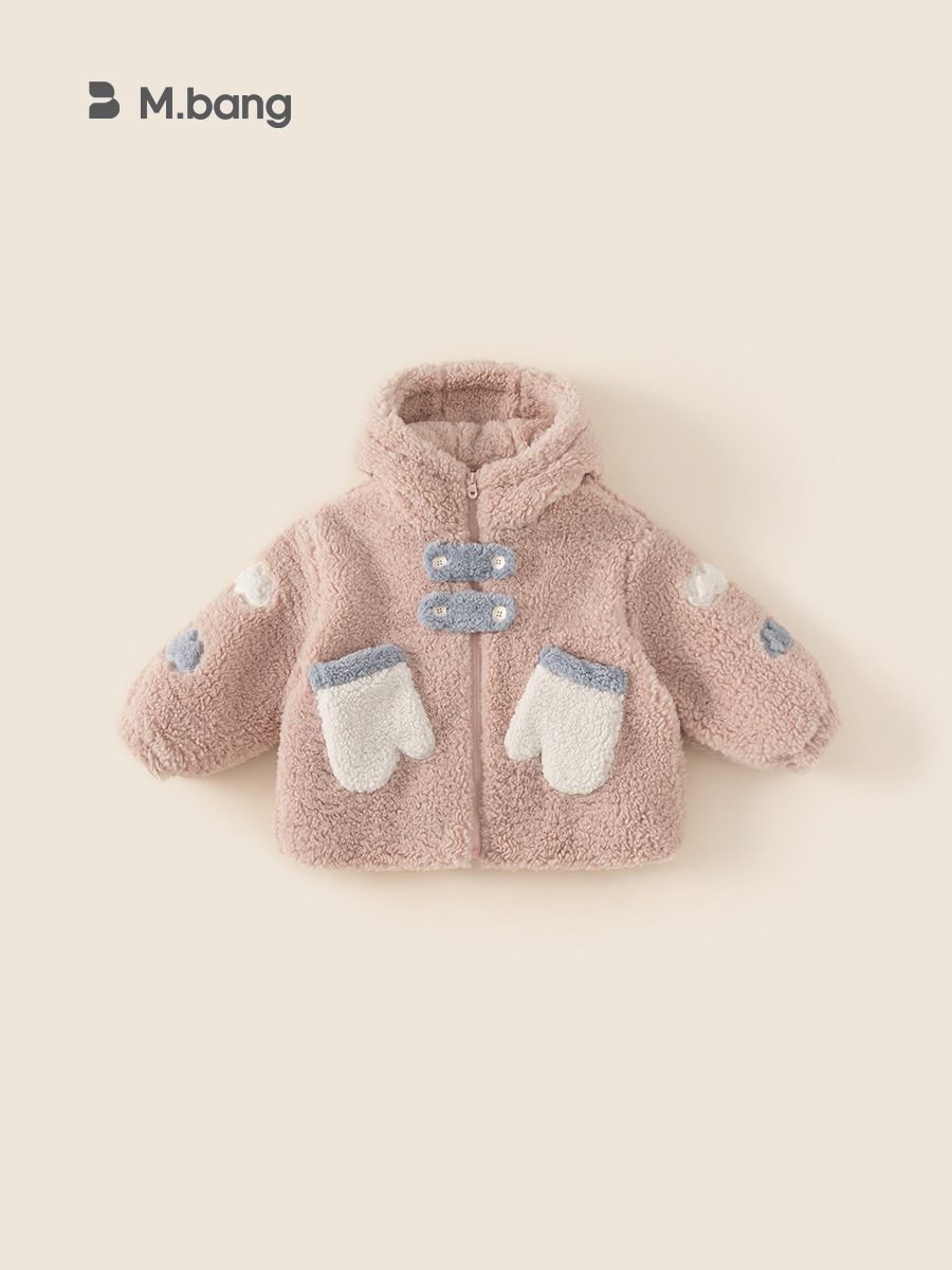 Yubao ropa infantil de niñas abrigo de lana de invierno nuevo bebé femenino grueso chaqueta con capuzas de invierno para niños