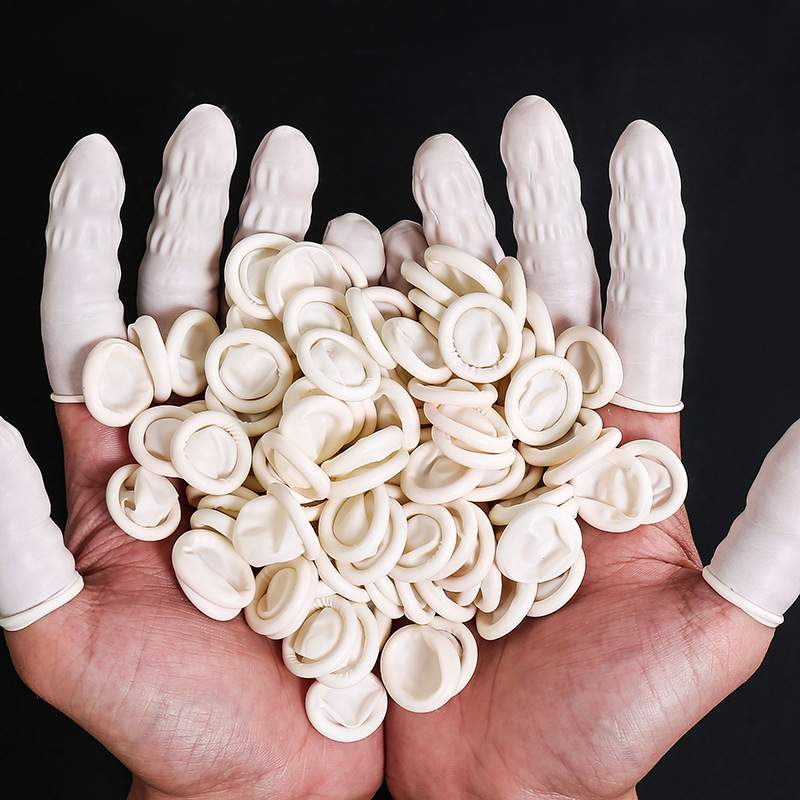 批发一次性手指套胶指套无菌无粉纹绣美容美甲工业电子乳胶指套X5