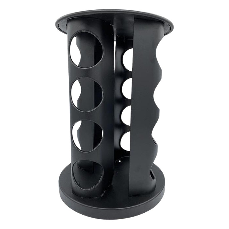 Plástico transfronterizo pulverización de acero inoxidable condimento estante botella de vidrio rack con 16 tipos de latas de condimento giratorio condimento rack