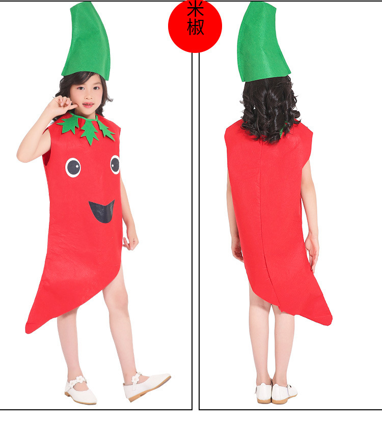 六一儿童节水果服装蔬菜幼儿园环保时装秀万圣节南瓜舞台演出服详情11