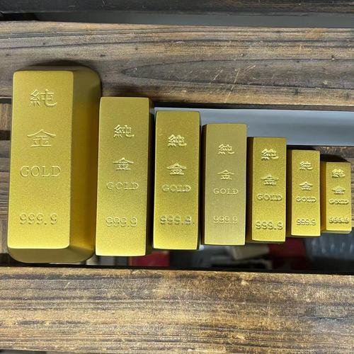 Pure copper gold bar wealth-seeking ornaments solid brass gold bars gold brick simulation home living room God of Wealth Pixiu table supplies