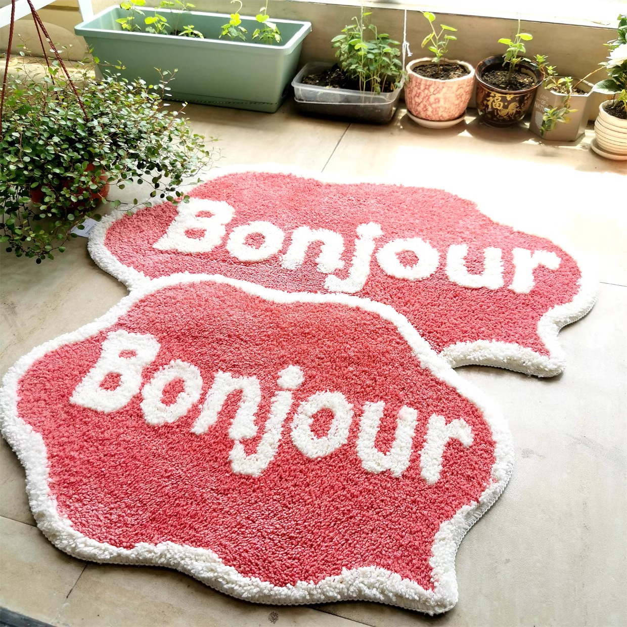 Alfombra de piso de baño anti-deslizante de seda negra y blanca, alfombra de piso de piso de baño doméstica de cachemira espesa