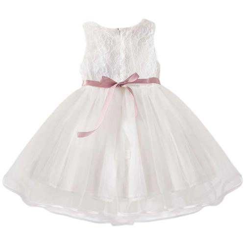 Children's Summer  Fashion K-Style Girl's Dress for Kids Sleeveless Embroidered Lace Dress