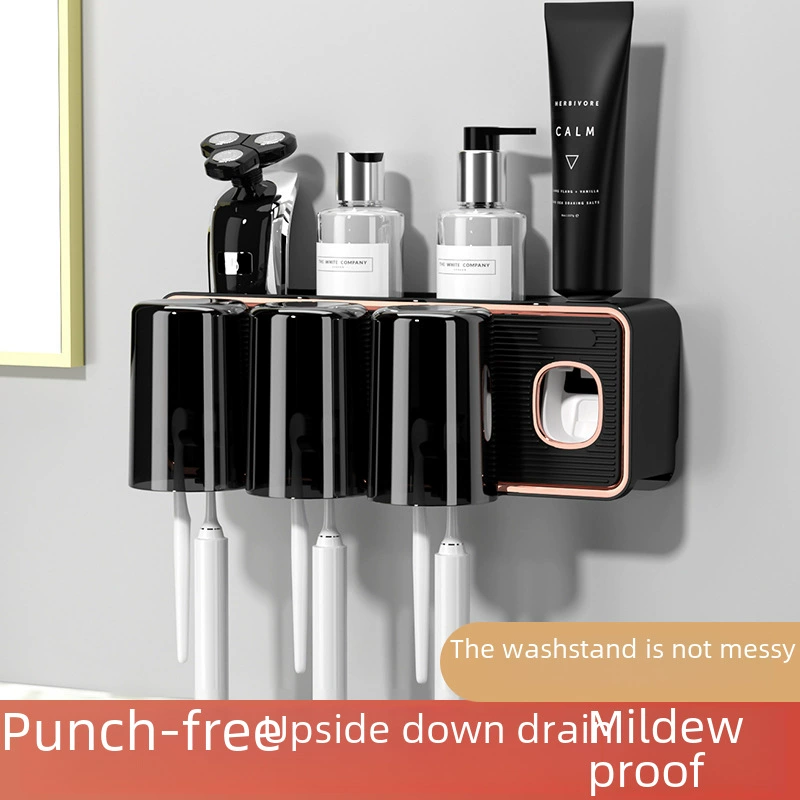 Toothbrush, mouthwash, glass holder for home use, set, automatic storage system, toothpaste, new collection