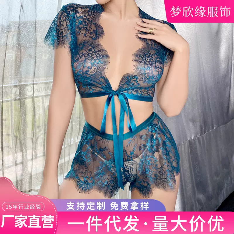 2024新款跨境舞会女王服蕾丝情趣内衣套装亚马逊女装诱惑家居服