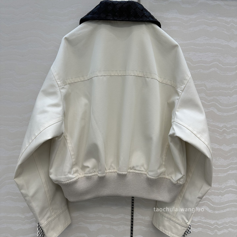 拼皮翻领长袖夹克外套 复古摩登风宽松百搭撞色开衫秋季 AW80566|undefined