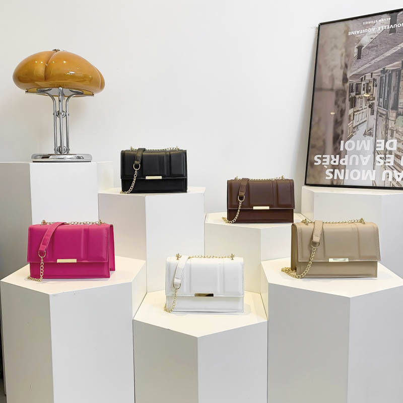 Bolso de cadena de diamante francés 2024, nuevo bolso de cadena de alta calidad, bolso de hombro de mujer, bolso de palo de mano de mano de mujer