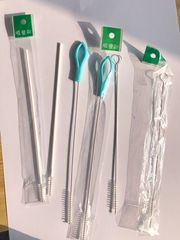 Slim straw cleaning brush