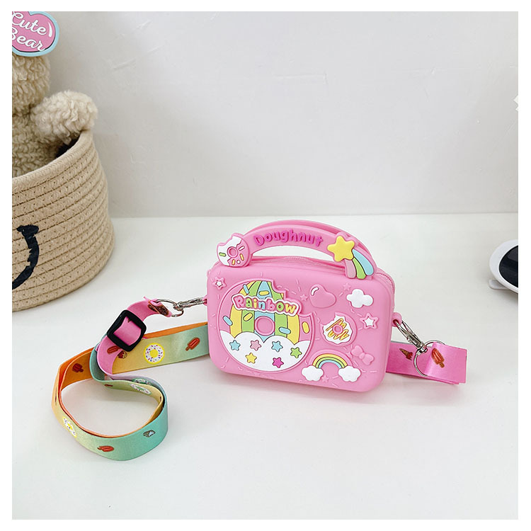 Candy Color Childrens Bags 2021 Summer New Shoulder Bag Cute Fashionable Baby Crossbody Bag Boys and Girls Silicone Bagpicture34