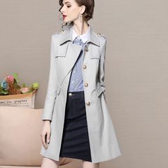 风衣女中长款春秋新款女韩版修身百搭显瘦气质小个子流行外套