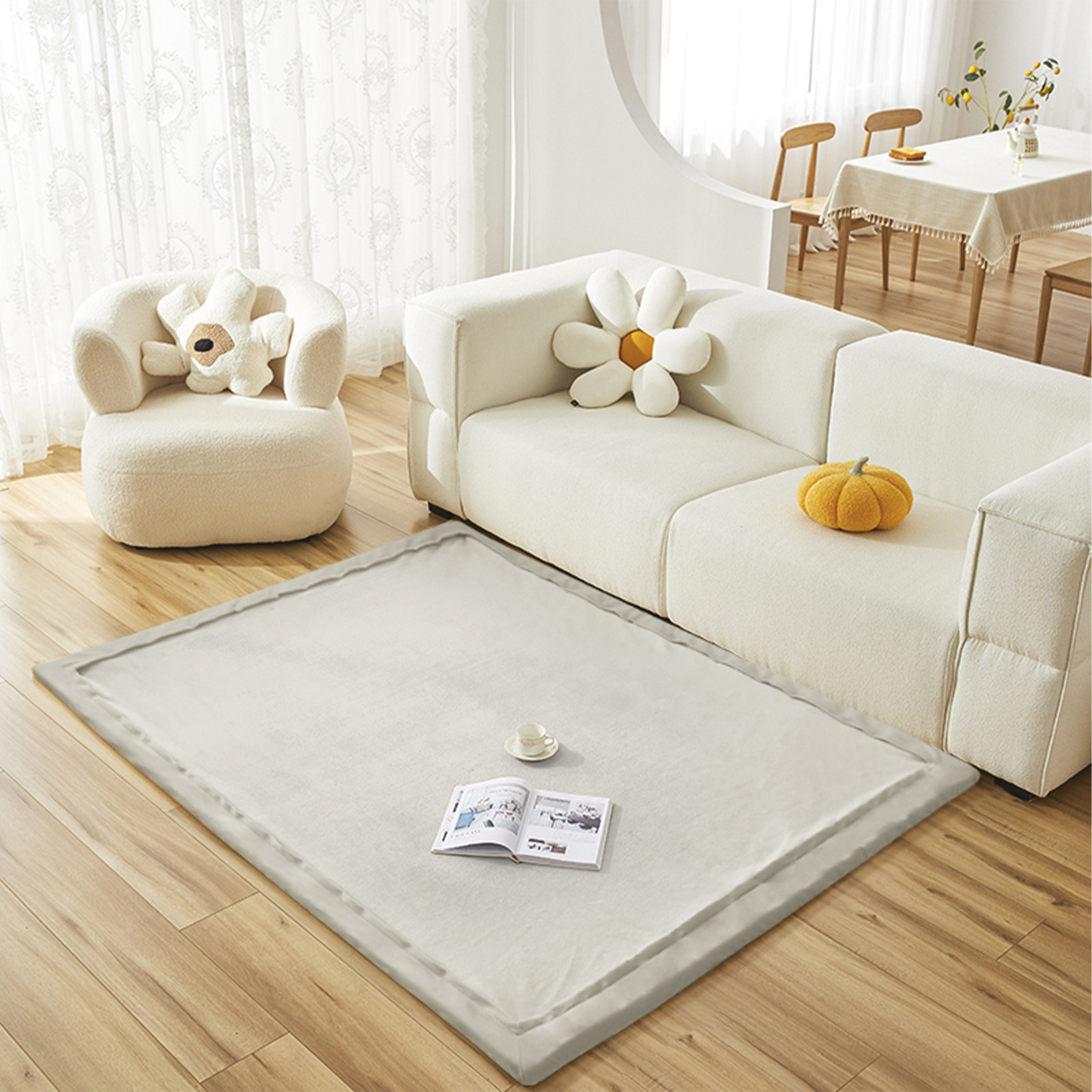 Transfronterizo personalizado con cremallera desmontable reemplazo espeso para niños anti-caída esponja trepa almohadilla de juego de arroz de cocina de arroz