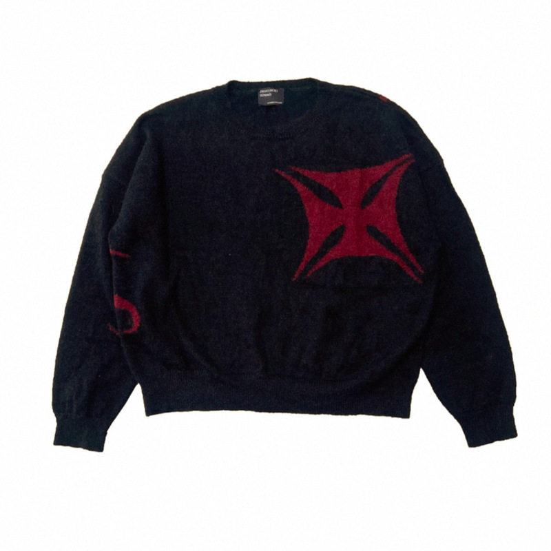 2025 New Autumn and Winter E@Rd Melancholic Rich Second Generation Red Cross Round Neck Sweater for Men and Women, One Piece Wholesale 2025 New Autumn and Winter E@Rd Melancholic Rich Second Generation Red Cross Round Neck Sweater for Men and Women, One Piece Wholesale