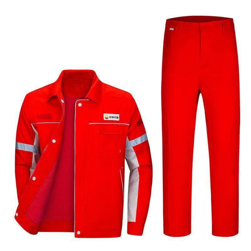 Oil Service Station Workwear Labor Protection Clothing Workwear Mesh Anti-Static Petrochemical Gas Station Chemical Wholesale Embroidery