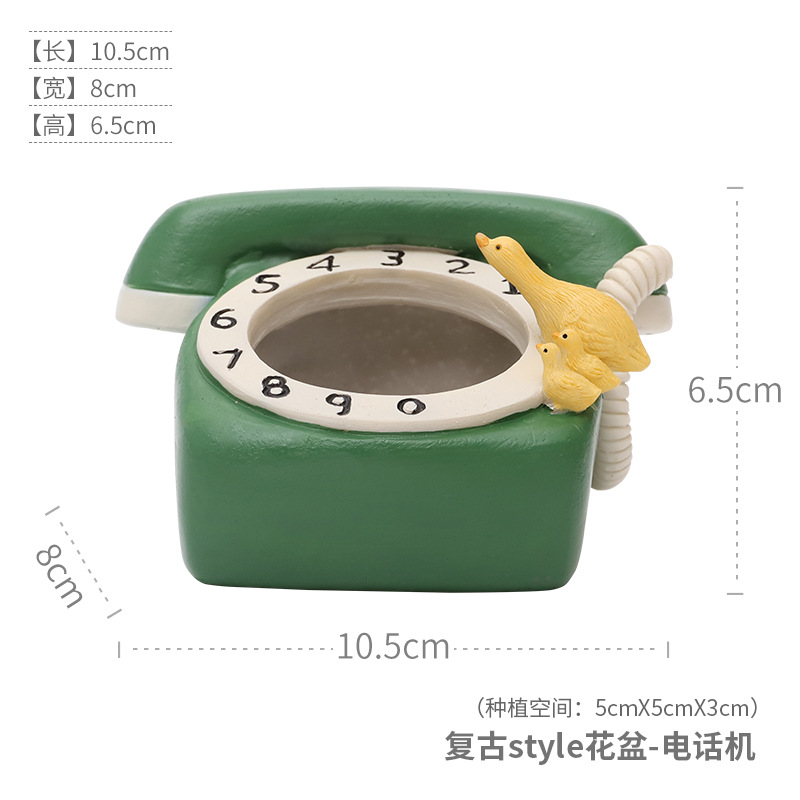 Chậu cây mọng nước resin vintage, chậu mini để bàn, đồ thủ công trang trí nhà (RG-49)