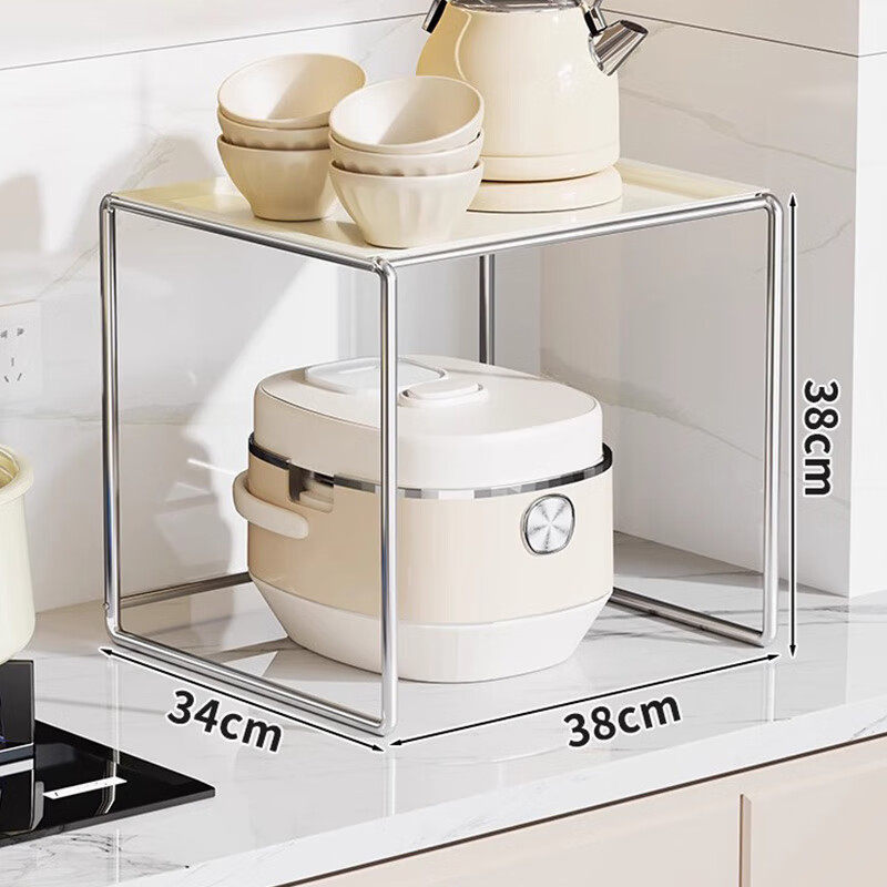 Estante Organizador para Microondas de Acero Inoxidable Multifuncional para Encimera de Cocina