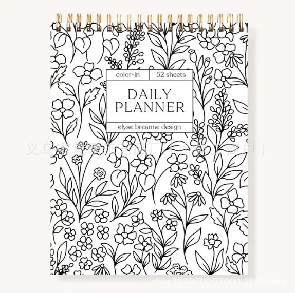 COLOR-IN SPIRAL NOTEBOOK & DAILY PLANNER Ноутбук и ежедневный план