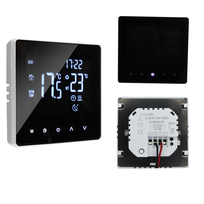 Factory graffiti smartphone WiFi remote thermostat LCD touch floor heating ME81H electric floor heating 16A Factory graffiti smartphone WiFi remote thermostat LCD touch floor heating ME81H electric floor heating 16A