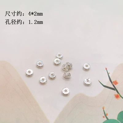 S925 Silver Gold-Plated Diamond-Studded Spacer Beads, Small Waist-Shaped Butterfly Walnut Beads Accessories for DIY Bracelets and Necklaces (Zərgərlik ara hissələri) - 4mm-spacer