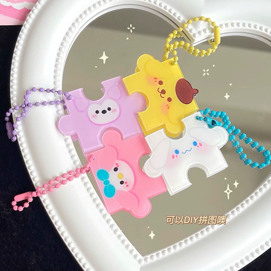 Sanrio, объемный фирменный брелок, мультяшная складная подвеска, головоломка, простой и элегантный дизайн