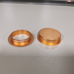 ラウンド金属アクセサリーティー缶47小さなキャップゴールド合金キャップアルミ合金2ピース