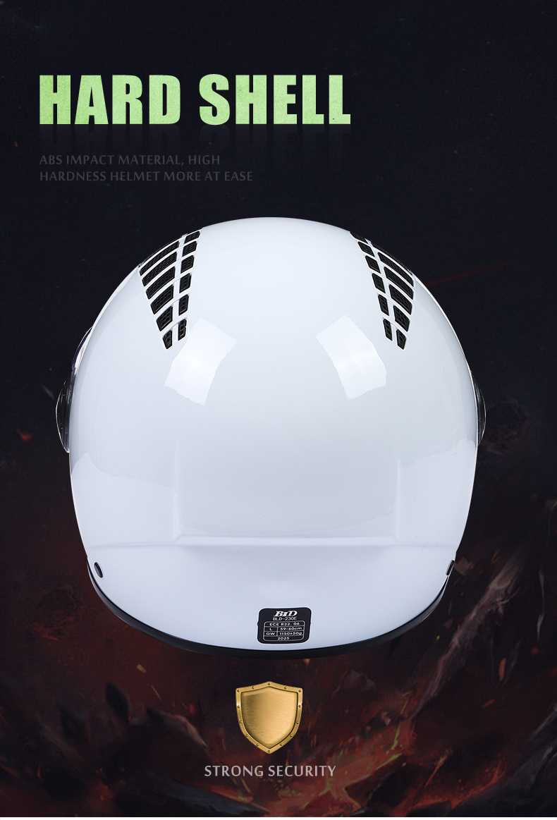 Electric Motorcycle Helmet Lightweight Retro Cruiser Helmet Unisex