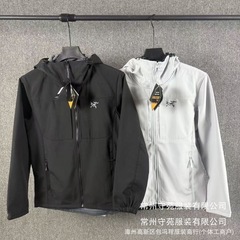 反季春秋软壳夹克薄绒冲锋衣鸟家防风防水户外男女休闲外套批发
