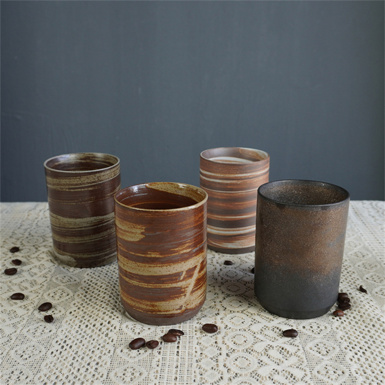 Rustikale Keramik Espressotasse - Handgefertigte Kaffeetasse_voghion.com