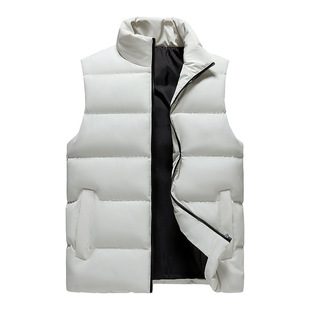 Men's Down Cotton Vest Autumn and Winter New Loose Outer Wear Sleeveless Vest Vest Vest