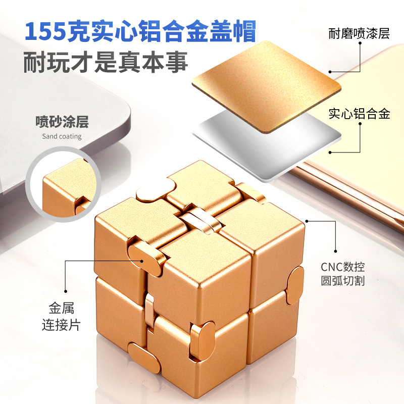 Diversión Rubik 's curious gadget negro tecnología creativa avanzada aburrido juguete descompressivo llavero descompressivo