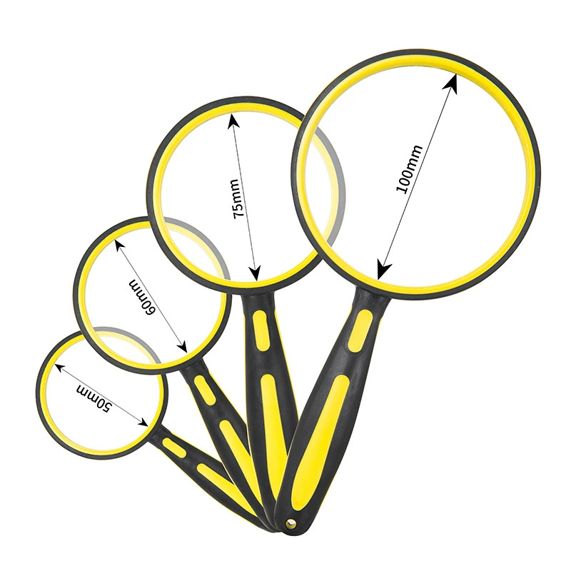 Новое 10-кратное двухцветное увеличительное стекло с резиновой ручкой HD для пожилых людей ручное чтение газет идентификация падений