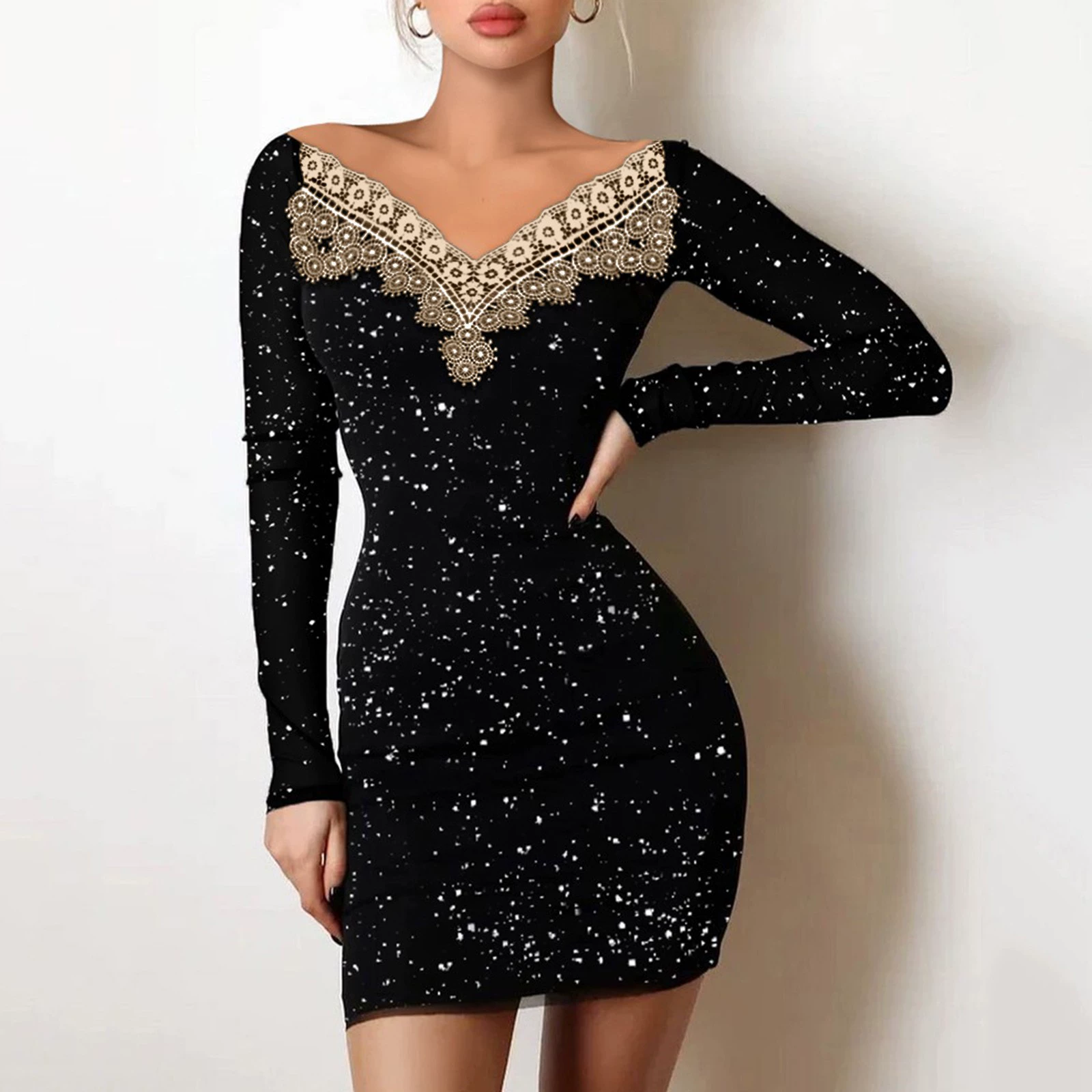 Платье-однобортное вечернее, женский европейский стиль, slim fit, открытые плечи и бёдры