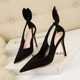 928-19 European and American wind fashion high heels for women's shoes high heel with shallow mouth party pointed rabbit ear diamond single shoes