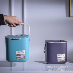 クリエイティブな卓上生ゴミ箱、シンプルな家庭用ポータブルゴミ箱、蓋付き角型収納バケツ、キッチン分別ゴミ箱