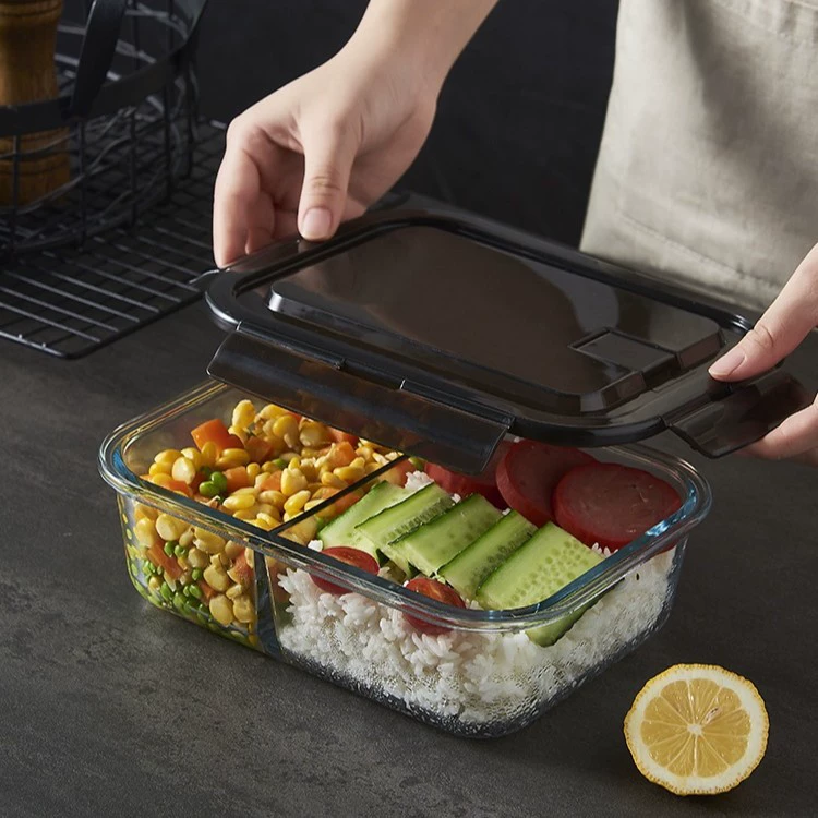 Ланч-бокс из жаропрочного стекла PAGOO для офисных работников, подходит для разогрева в микроволновке, с контейнером для хранения.