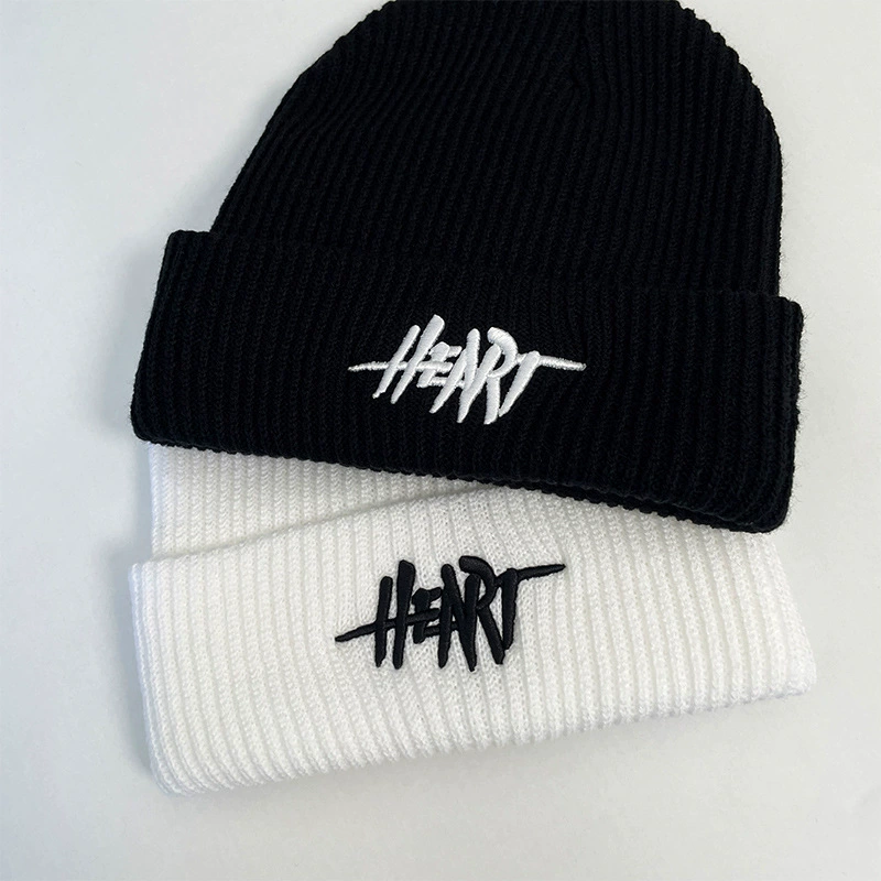 Осенне-зимняя шерстяная шапка в корейском стиле для мужчин, пуловер с защитой ушей, вышитые буквы в стиле хип-хоп, теплая вязаная шапка для женщин, модный стиль