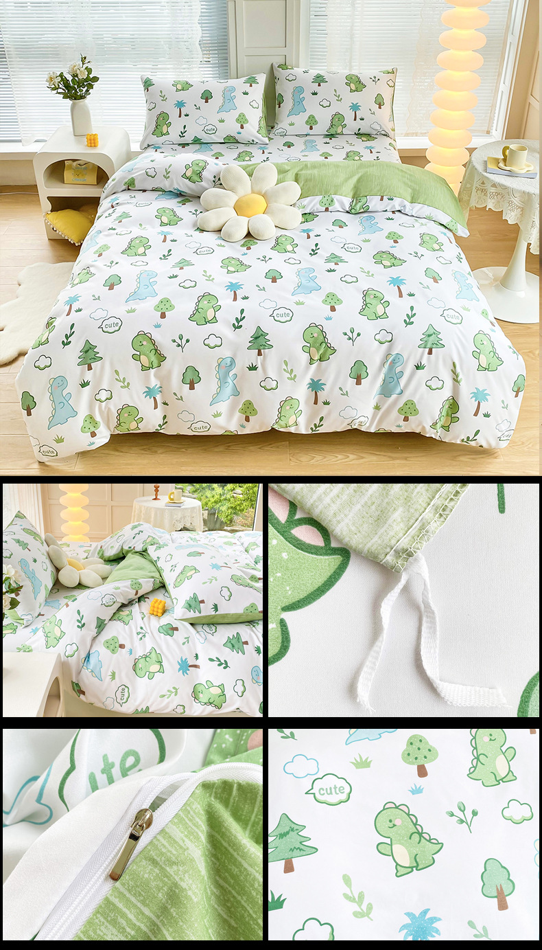 Articles de literie, textiles de maison, draps, ensemble de quatre pièces, draps à poches profondes_voghion.com