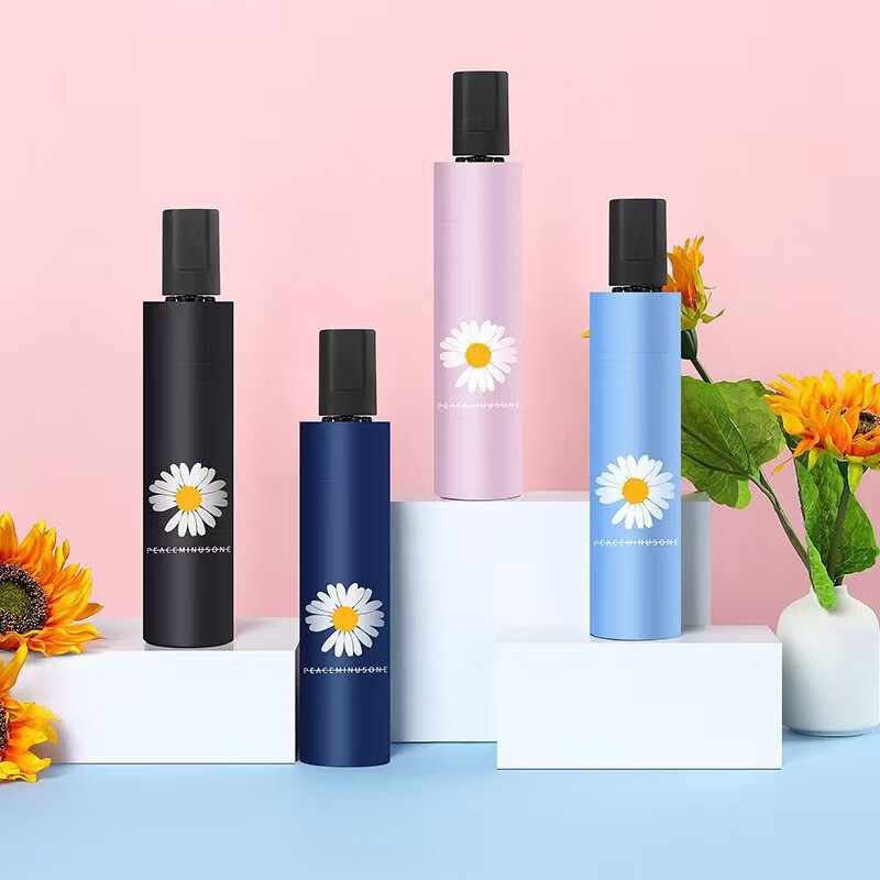 Little Daisy Umbrella Women's Sun Protection Parasol Rain or Shine Fruit Uv Automatic 70% off Fold Advertising Umbrella Logo Wholesale