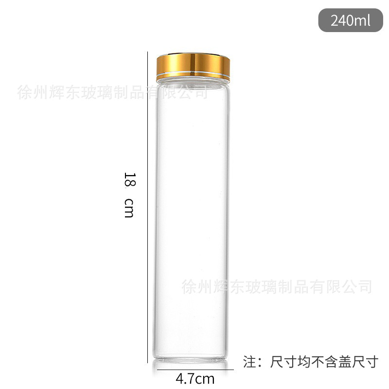 botella de tubo de alto silicio de silicio de 47 mm diámetro botella de oro de óxido de tornillo botella de reactivo botella de deseo transparente botella de botella de deriva botella de Cordyceps image 15