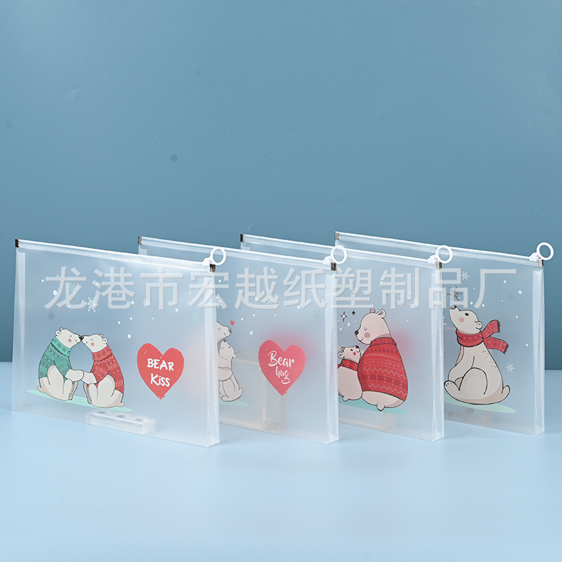 Bolsa impermeable de almacenamiento PP tamaño A4 A5 para oficina