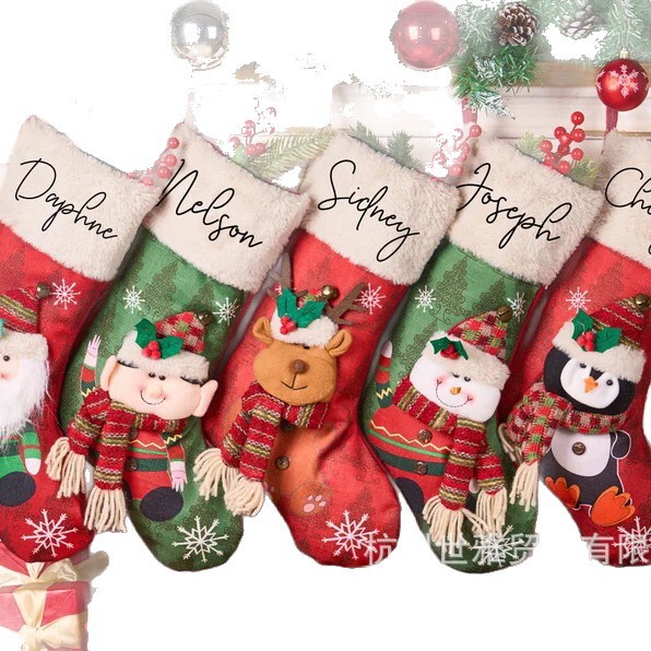 クロスボーダーカスタマイズされたクリスマス装飾用品靴下ギフトバッグクリスマスツリー吊り下げキャンディーバッグクリスマスツリーウィンドウ装飾|undefined