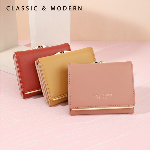 Talian Wallet Women's Fashion New Short Style Ins Cute and Versatile Student Multi-Card Slot Coin Purse Directly from the Manufacturer